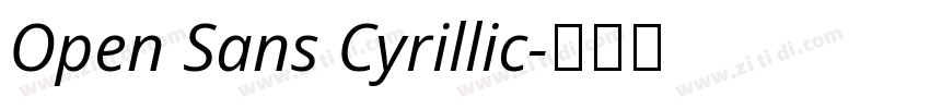 Open Sans Cyrillic字体转换
